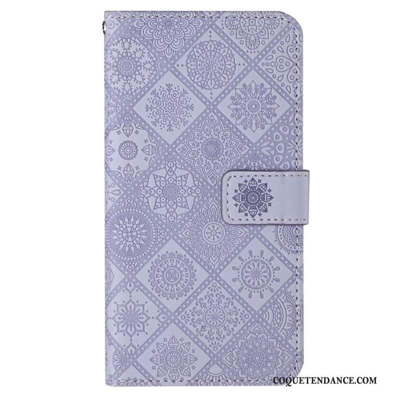 Housse iPhone 14 Motif Tapisserie à Lanière