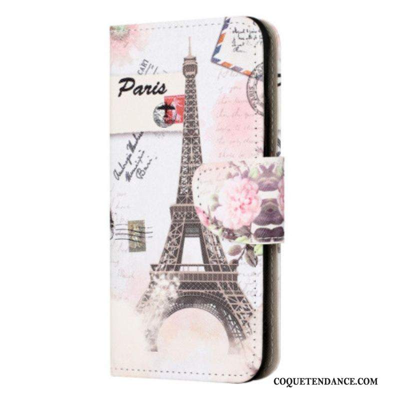 Housse iPhone 15 Plus Tour Eiffel Vintage