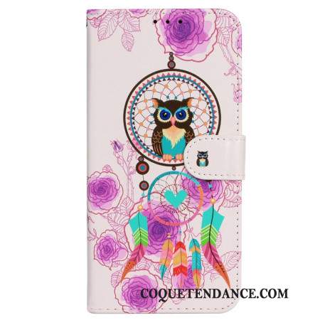 Housse iPhone 16 Attrape-Rêves Hibou à Lanière