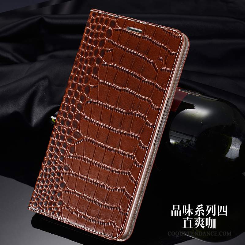 Htc Desire 728 Coque Housse Étui En Cuir De Téléphone Marron