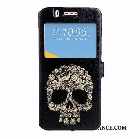 Htc Desire 825 Coque Étui De Téléphone Support Noir Peinture