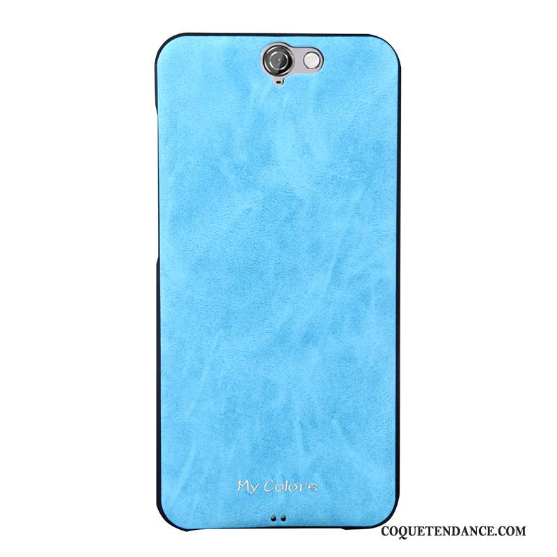 Htc One A9 Coque Similicuir Fluide Doux Bleu Business Protection