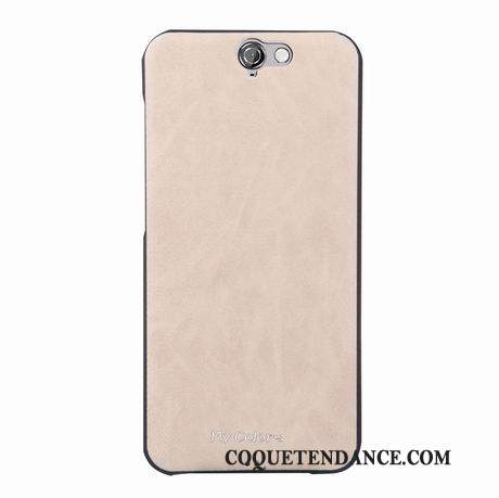 Htc One A9 Coque Étui En Cuir Fluide Doux Business De Téléphone Rose