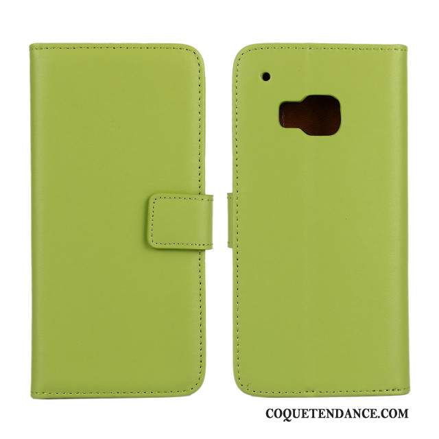 Htc One M9 Coque Cuir Véritable Étui De Téléphone Carte Protection