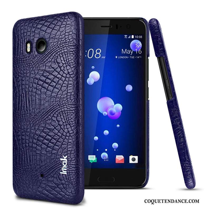 Htc U11+ Coque Protection Étui Bleu De Téléphone Cuir