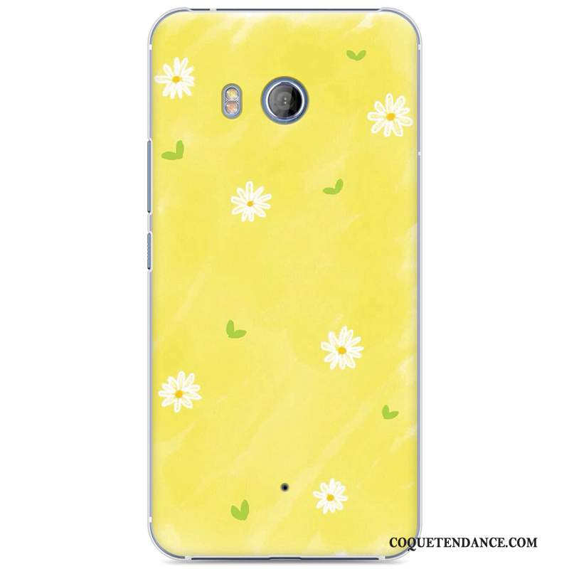 Htc U11 Coque Vintage Jaune De Téléphone Étui Peinture