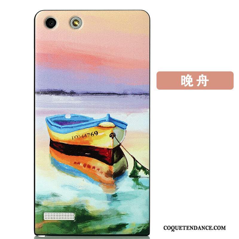 Huawei Ascend G6 Coque Couvercle Arrière Difficile Multicolore Délavé En Daim Étui