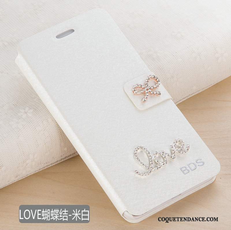 Huawei Ascend G7 Coque De Téléphone Housse Étui En Cuir Blanc Incassable