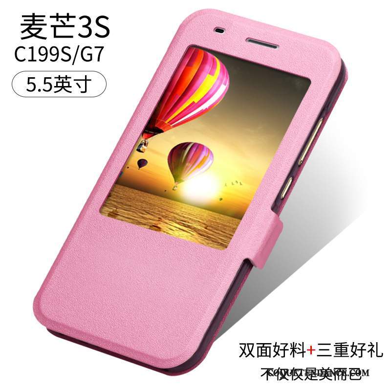 Huawei Ascend G7 Coque Incassable Étui En Cuir Tout Compris De Téléphone Rose