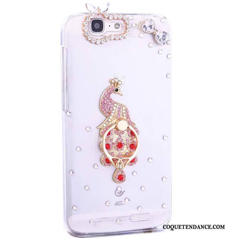 Huawei Ascend G7 Coque Tendance Strass Blanc De Téléphone Étui