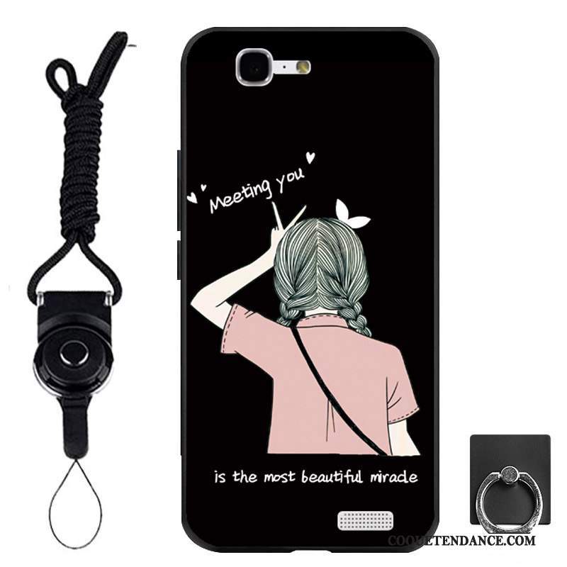 Huawei Ascend G7 Coque Étui Protection Fluide Doux Anneau De Téléphone