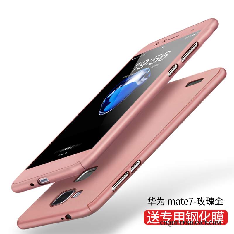 Huawei Ascend Mate 7 Coque De Téléphone Étui Très Mince Délavé En Daim Rose