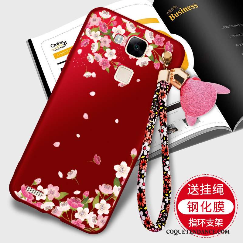 Huawei Ascend Mate 7 Coque Étui De Téléphone Silicone Incassable Rouge