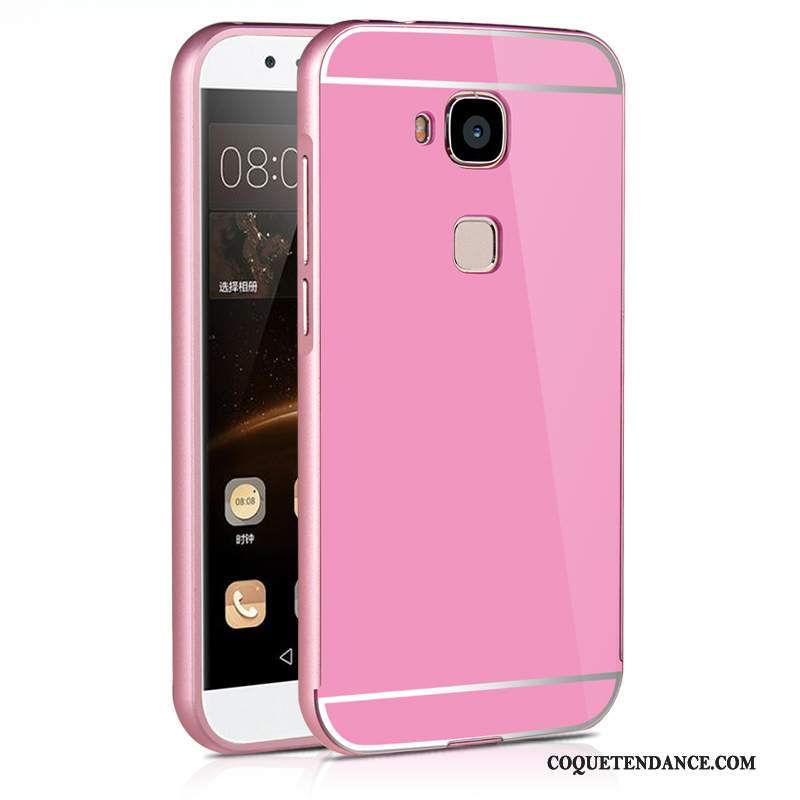 Huawei G7 Plus Coque Border Incassable Protection Couvercle Arrière Rose