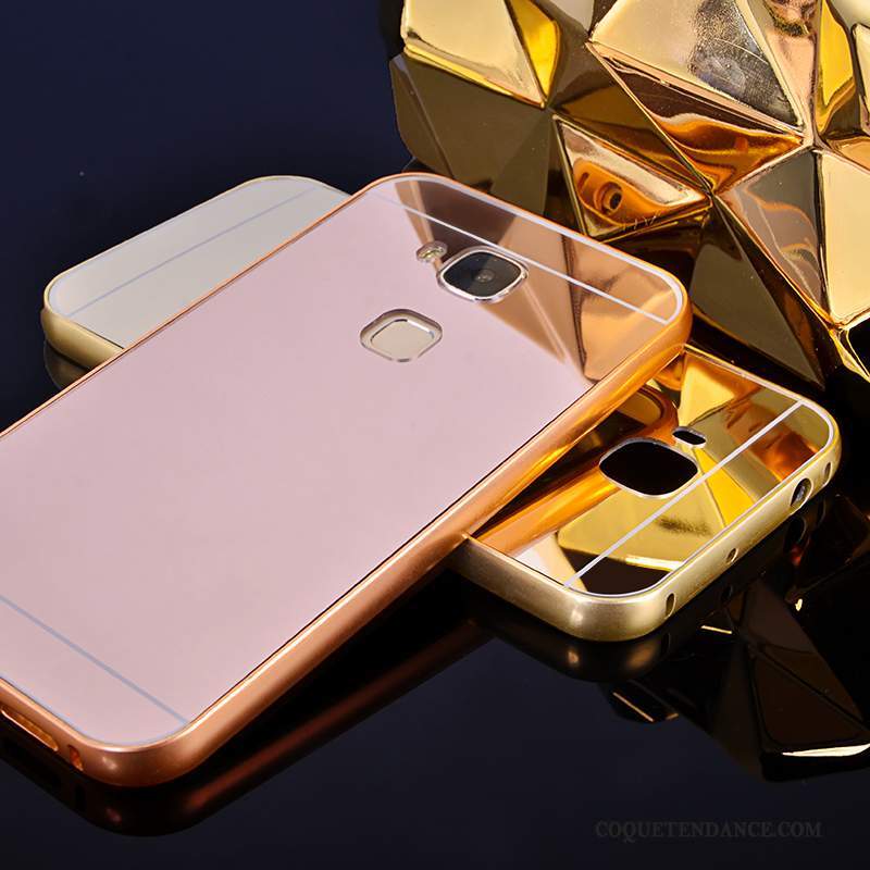 Huawei G7 Plus Coque De Téléphone Métal Rose Étui Miroir