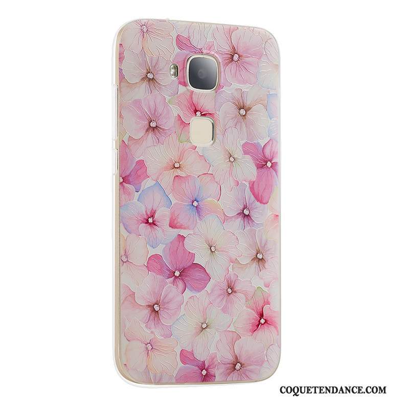 Huawei G7 Plus Coque Dessin Animé Fluide Doux Tout Compris Rose Étui