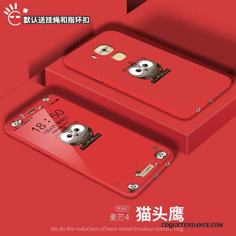 Huawei G7 Plus Coque Fluide Doux Incassable Personnalité Silicone Rouge