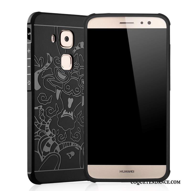 Huawei G7 Plus Coque Noir Fluide Doux Silicone Tout Compris De Téléphone