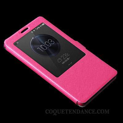 Huawei G7 Plus Coque Étui En Cuir Housse Rouge De Téléphone