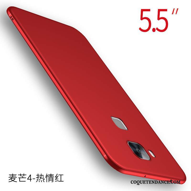 Huawei G7 Plus Coque Étui Rouge De Téléphone Incassable Fluide Doux
