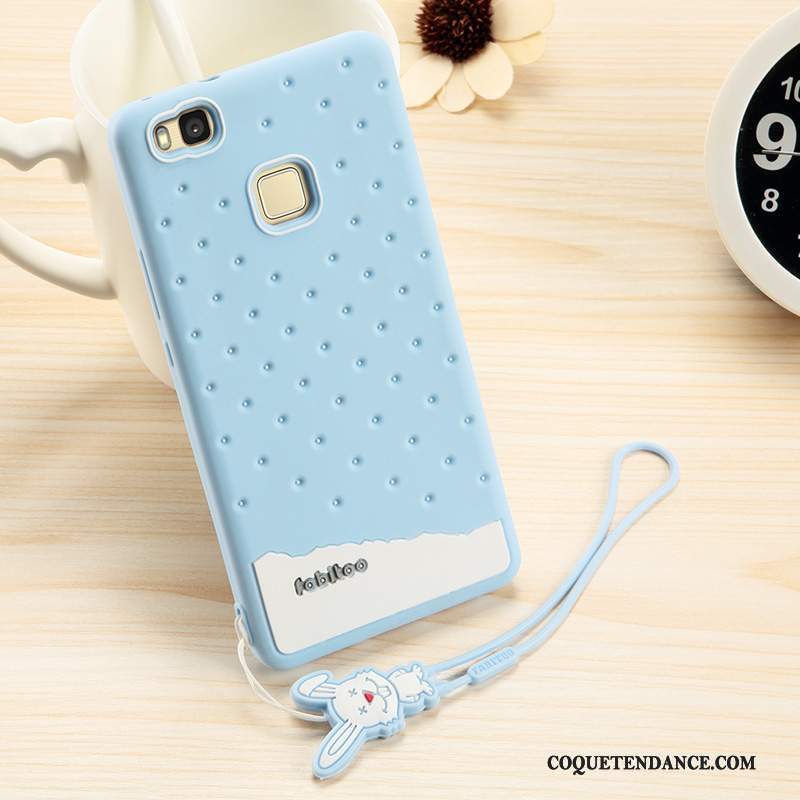 Huawei G9 Lite Coque Silicone Fluide Doux Ornements Suspendus Bleu Dessin Animé