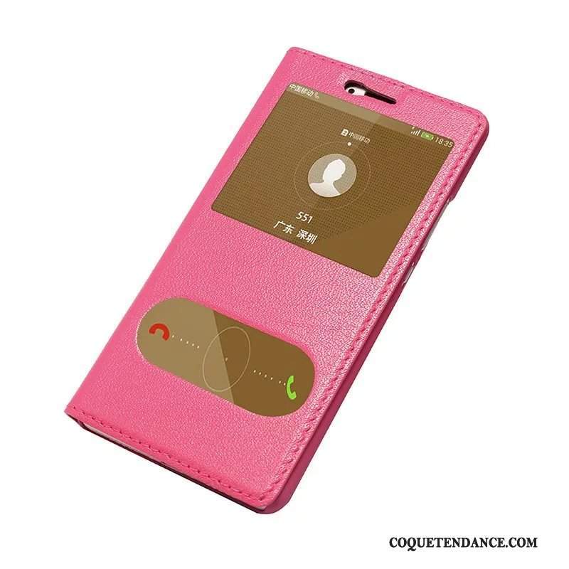 Huawei G9 Lite Coque Étui En Cuir Jeunesse Protection Clamshell Rouge