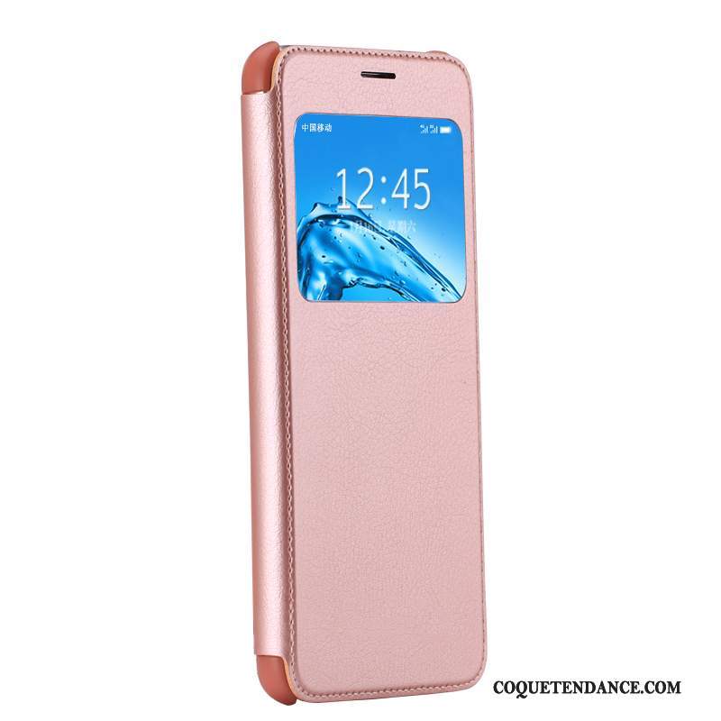 Huawei G9 Plus Coque Clamshell Étui En Cuir Or Rose Dragon Incassable