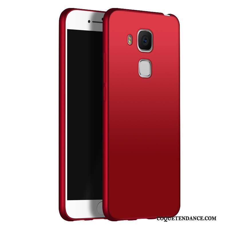 Huawei G9 Plus Coque Délavé En Daim Incassable Tout Compris Étui Rouge