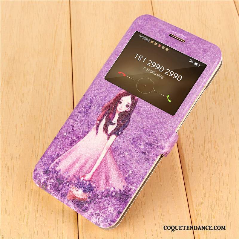 Huawei G9 Plus Coque Incassable De Téléphone Étui En Cuir Violet