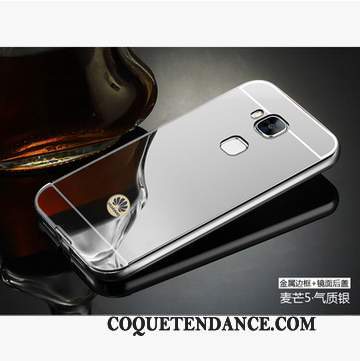 Huawei G9 Plus Coque Métal Miroir Couvercle Arrière Argent Étui