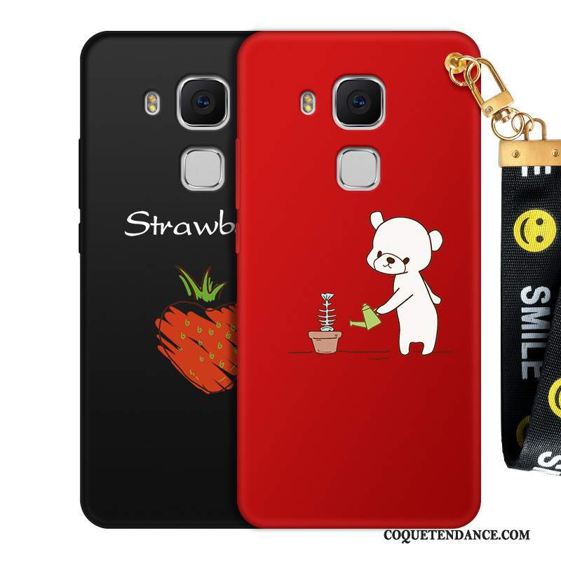 Huawei G9 Plus Coque Noir Étui Rouge Incassable Protection