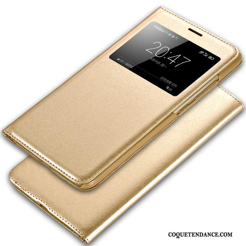 Huawei G9 Plus Coque Or Protection Étui En Cuir De Téléphone Housse