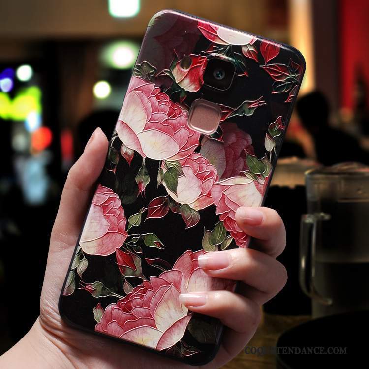 Huawei G9 Plus Coque Rouge Incassable Tout Compris Ornements Suspendus Silicone