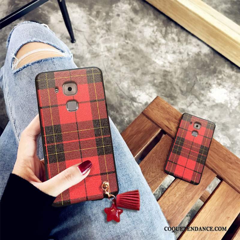 Huawei G9 Plus Coque Silicone Fluide Doux Rouge Créatif Tout Compris
