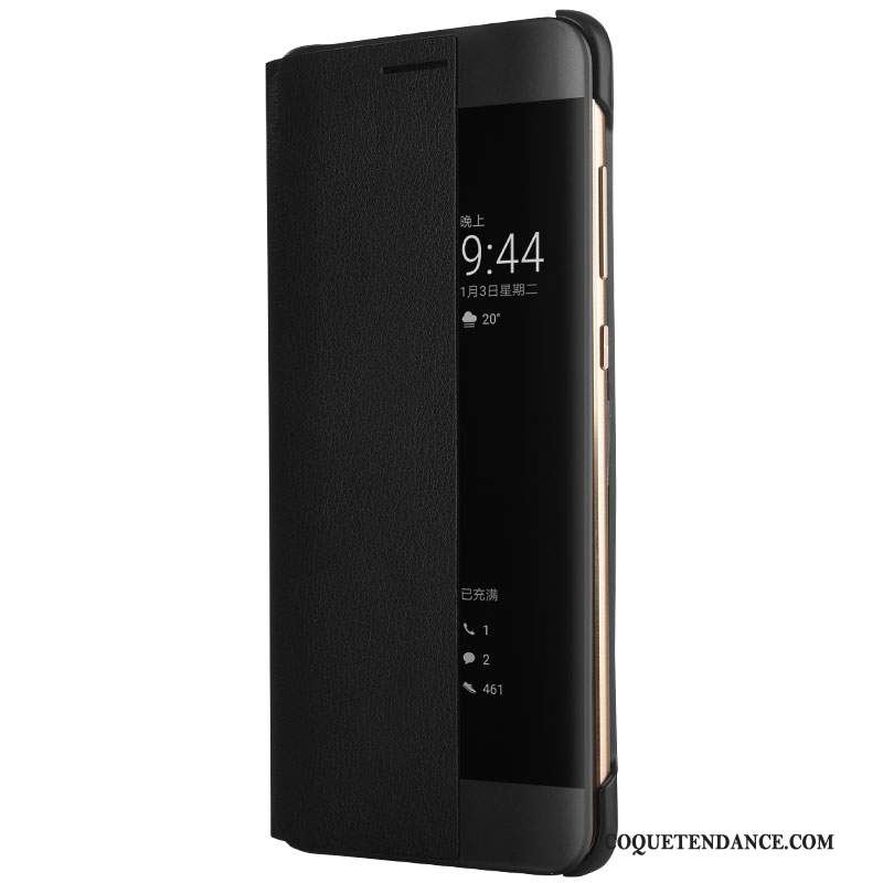 Huawei Mate 10 Coque De Téléphone Étui Étui En Cuir Clamshell Noir