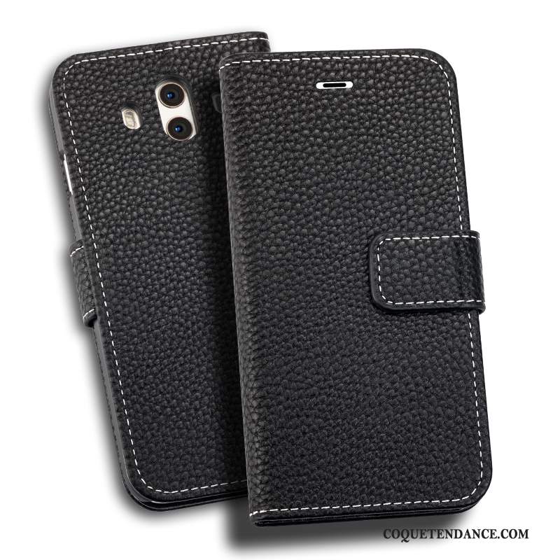 Huawei Mate 10 Coque Housse Étui En Cuir Tout Compris Noir Protection