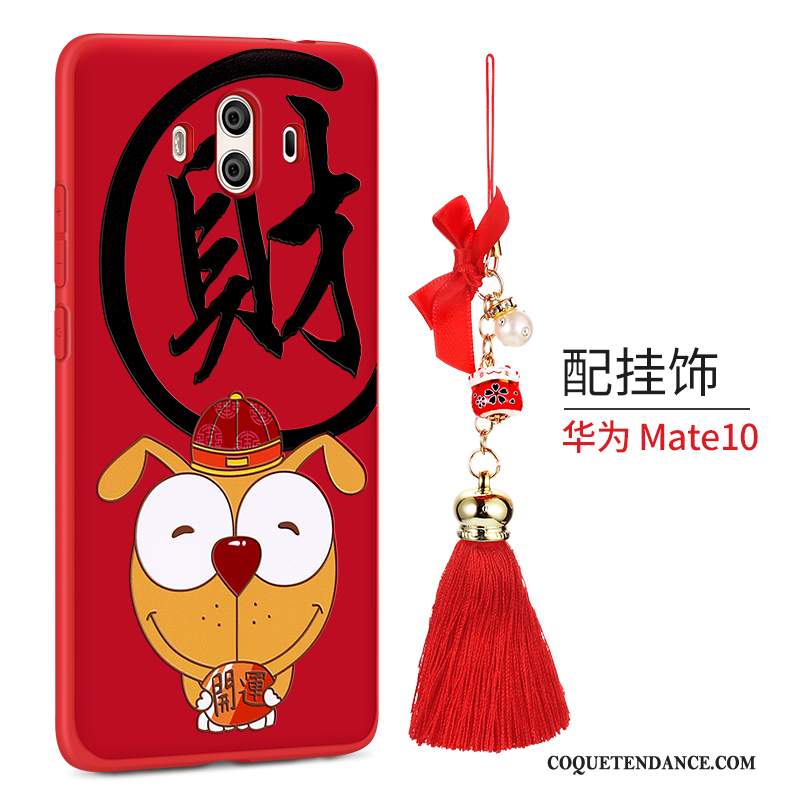 Huawei Mate 10 Coque Nouveau Rouge Étui De Téléphone Chiens