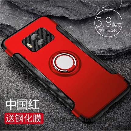 Huawei Mate 10 Coque Rouge Silicone Armure Tout Compris Protection