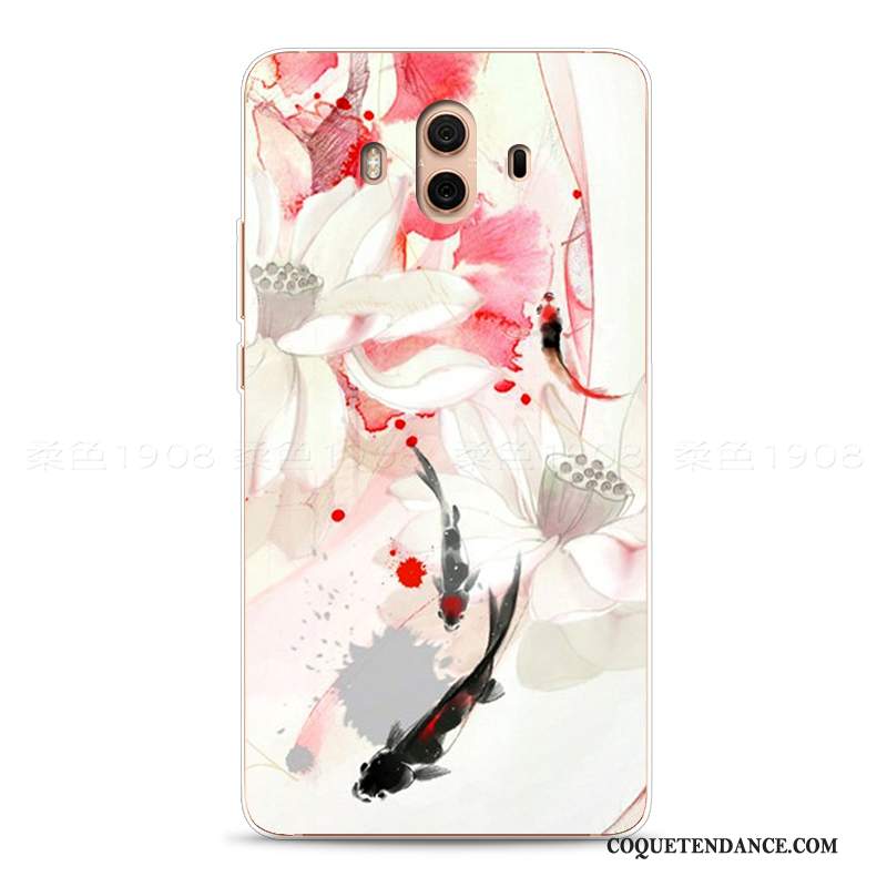 Huawei Mate 10 Coque Style Chinois De Téléphone Gaufrage Étui Fluide Doux