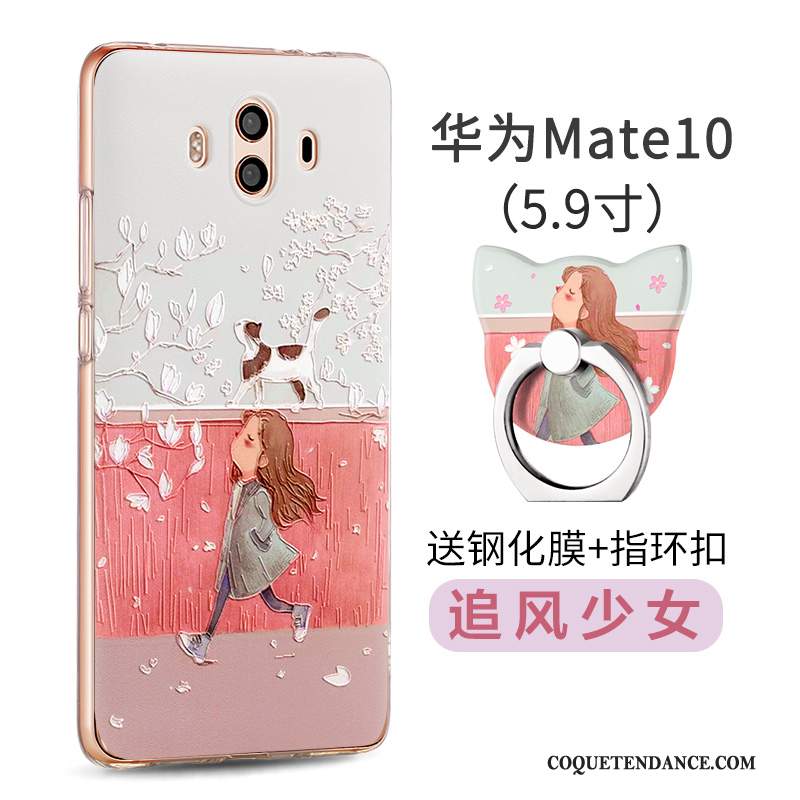 Huawei Mate 10 Coque Tout Compris Incassable Étui Rose Silicone