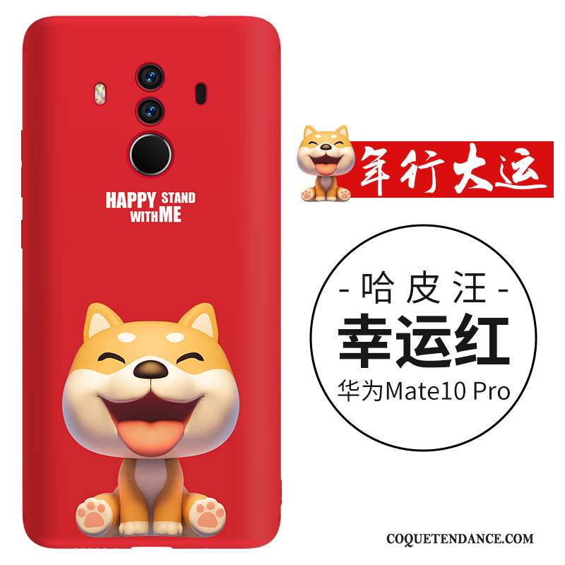 Huawei Mate 10 Coque Étui Incassable Rouge De Téléphone Charmant