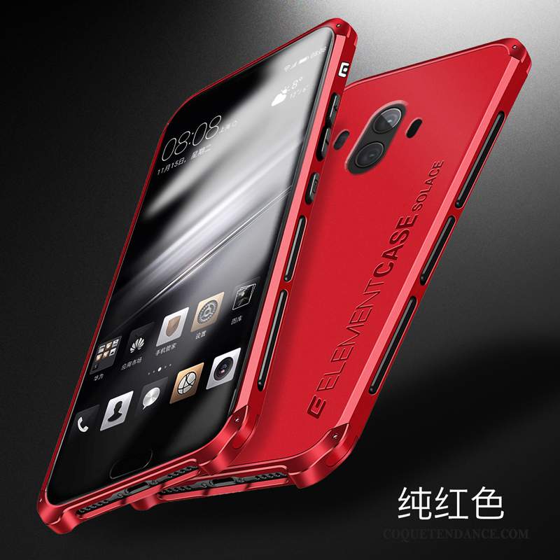 Huawei Mate 10 Coque Étui Protection De Téléphone Rouge Métal