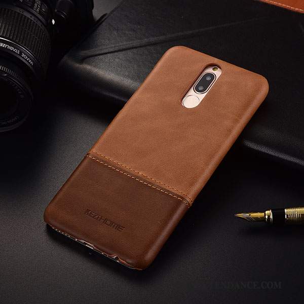 Huawei Mate 10 Lite Coque Cuir Véritable Protection Très Mince Étui