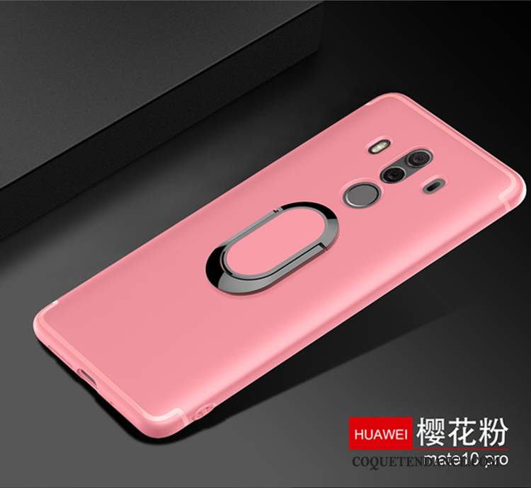 Huawei Mate 10 Pro Coque Anneau Étui De Téléphone Rose Protection