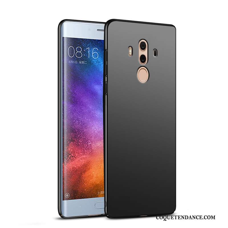 Huawei Mate 10 Pro Coque Délavé En Daim Noir Protection De Téléphone Étui