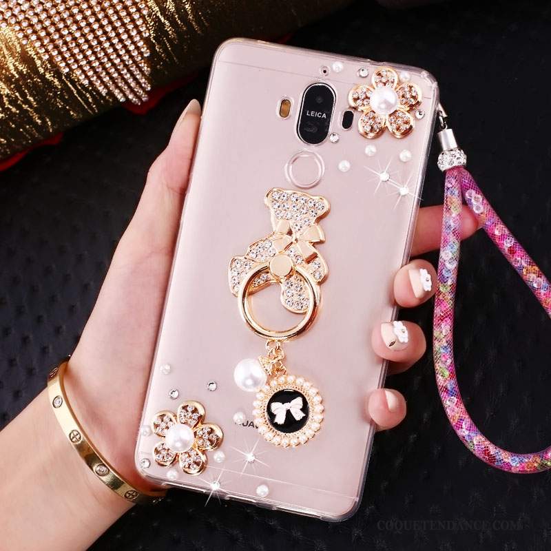 Huawei Mate 10 Pro Coque Incassable Silicone Strass Ornements Suspendus Fluide Doux