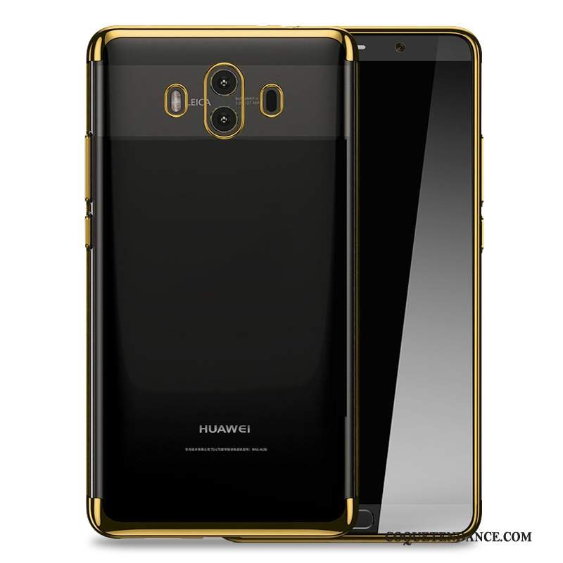 Huawei Mate 10 Pro Coque Silicone Transparent De Téléphone Étui Or