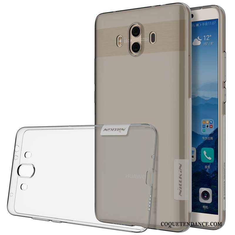 Huawei Mate 10 Pro Coque Très Mince Transparent Gris Fluide Doux