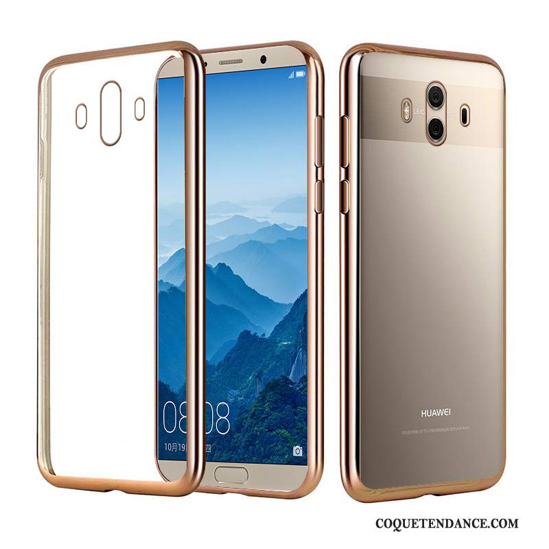 Huawei Mate 10 Pro Coque Élégant Transparent De Téléphone Silicone Or