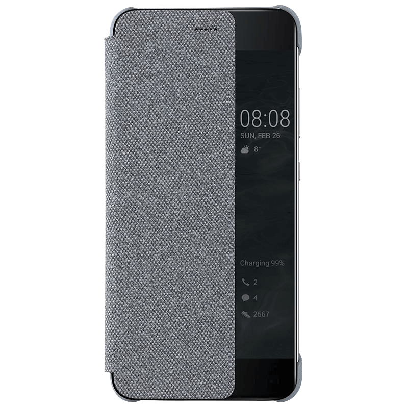 Huawei Mate 10 Pro Coque Étui En Cuir Windows Protection Gris